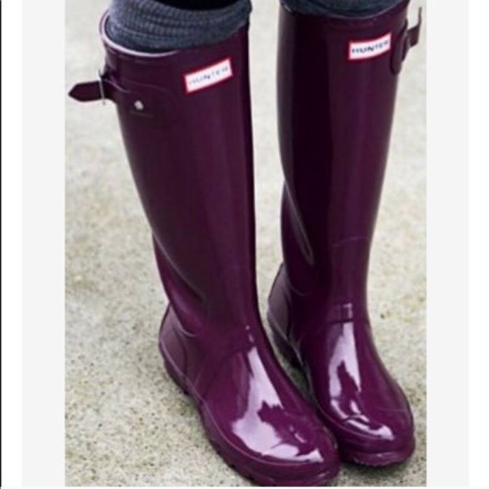 Hunter Boots shiny style 7 in box